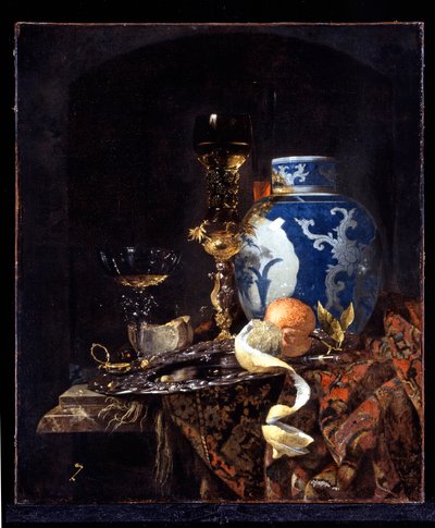 Still-Life with a Late Ming Ginger Jar by Willem Kalf